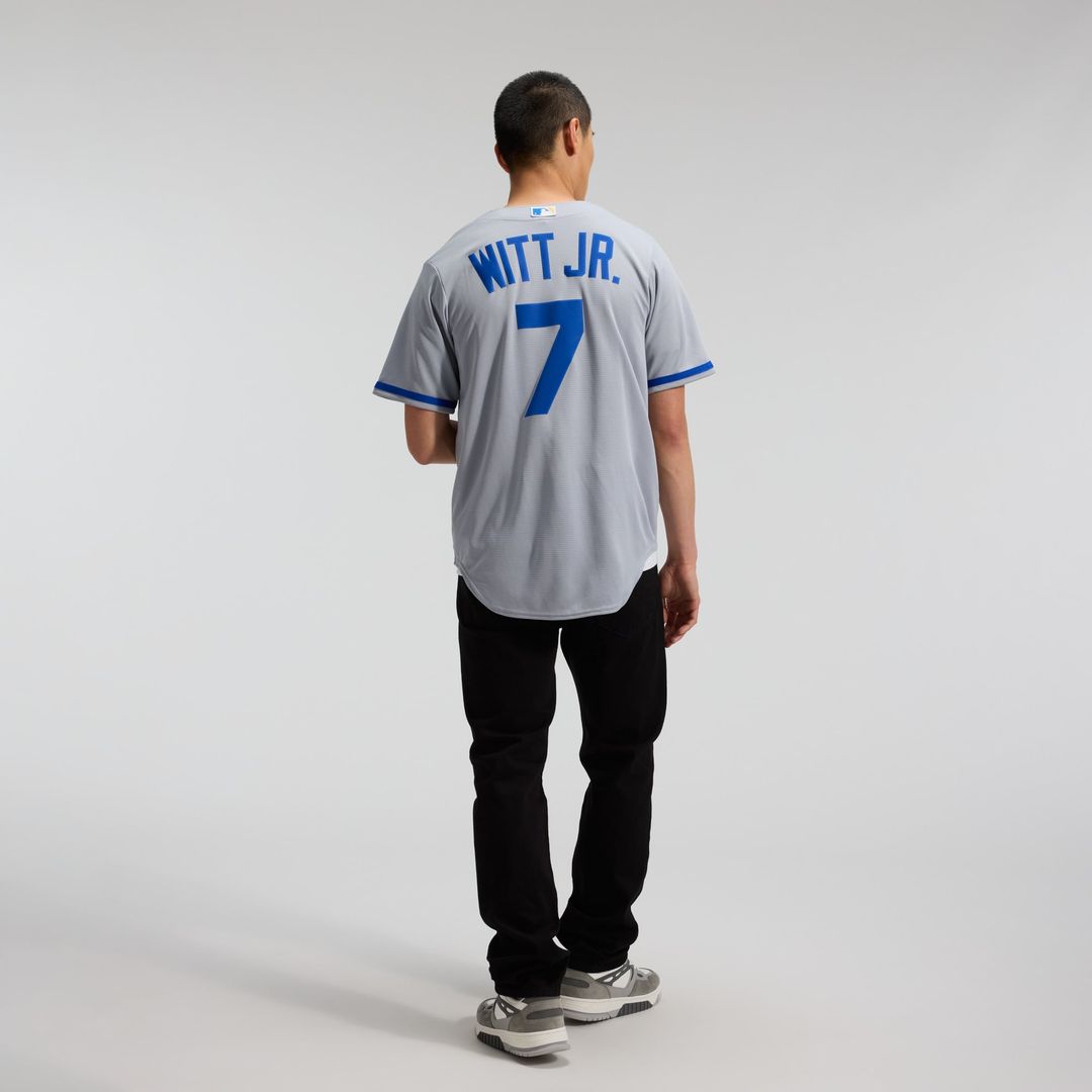 Kansas City Royals Bobby Witt Jr. Gray Road Replica Baseball Jersey | MLB Baseball Jersey