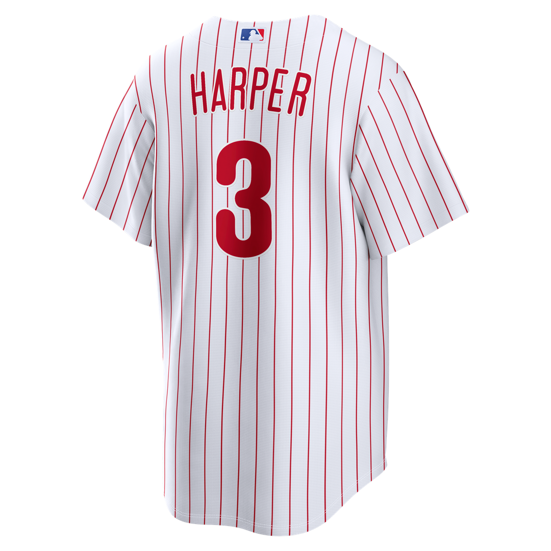Philadelphia Phillies Bryce Harper White Home Replica Baseball Jersey | MLB Baseball Jersey