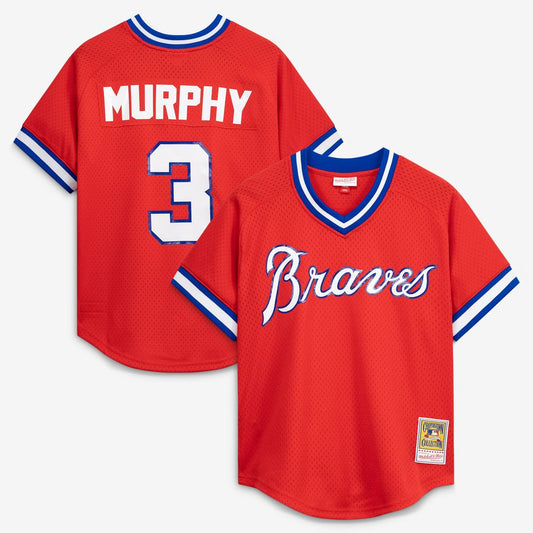 Atlanta Braves Dale Murphy Scarlet Authentic Batting Practice Baseball Jersey