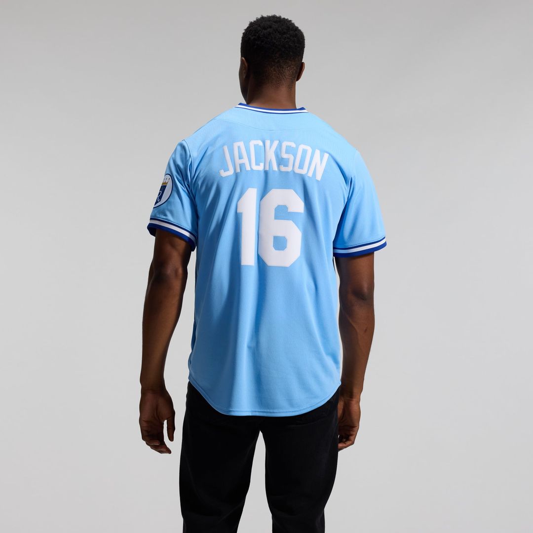 Kansas City Royals Bo Jackson Light Blue Throwback Cooperstown Collection Limited Baseball Jersey | MLB Baseball Jersey