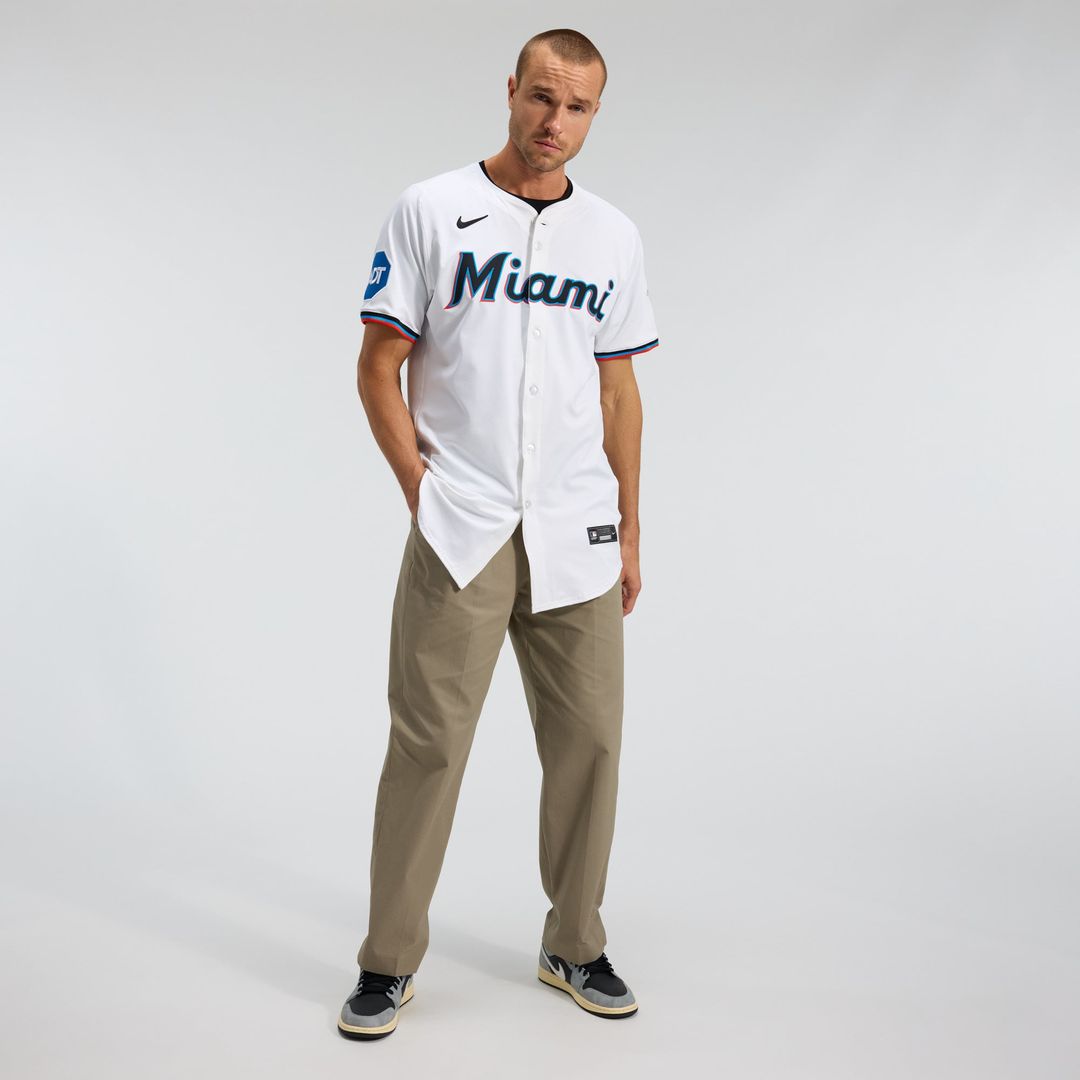 Miami Marlins White Home Elite Baseball Jersey | MLB Baseball Jersey