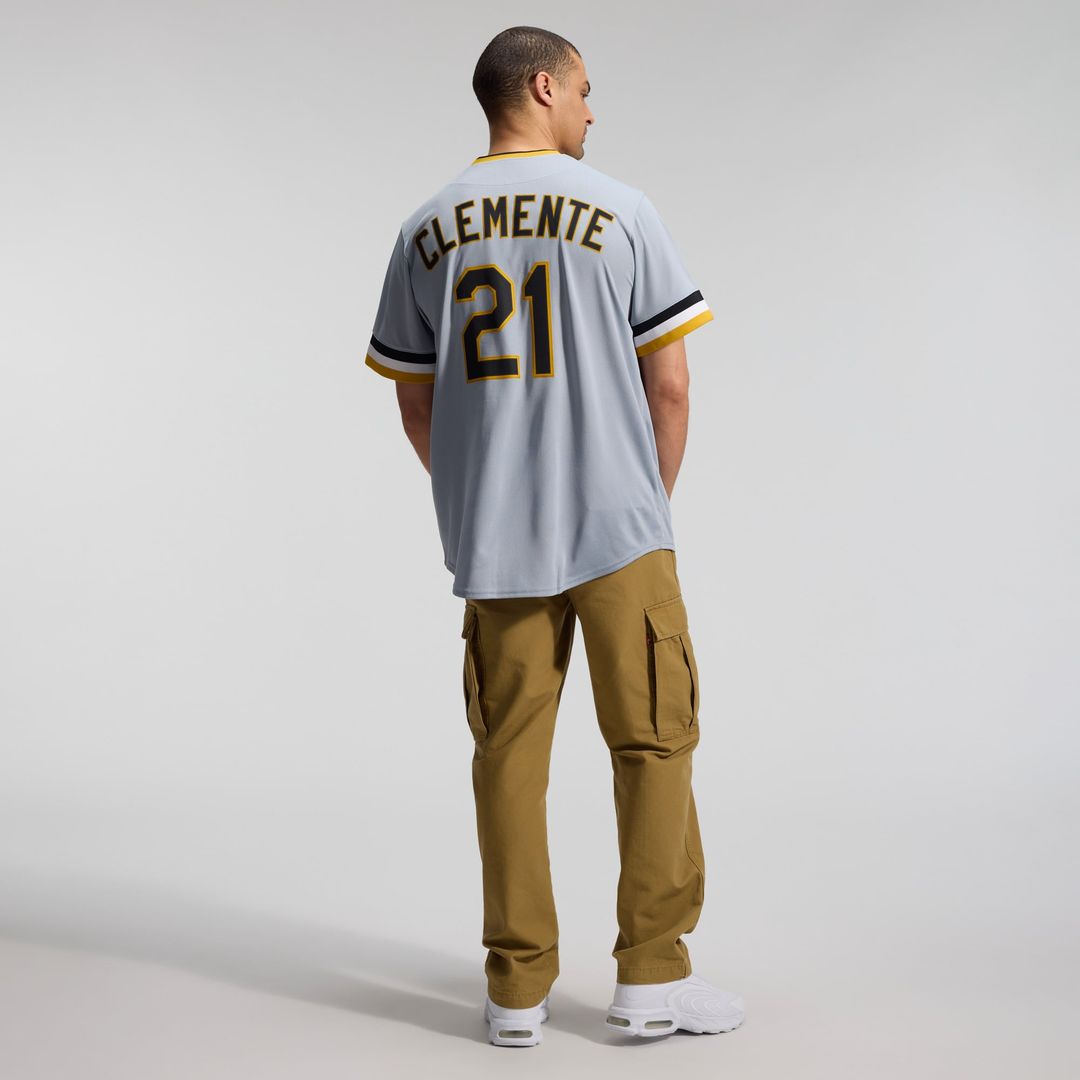 Pittsburgh Pirates Roberto Clemente Gray Throwback Cooperstown Collection Limited Baseball Jersey | MLB Baseball Jersey