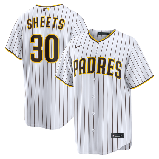San Diego Padres Gavin Sheets White Home Replica Baseball Jersey