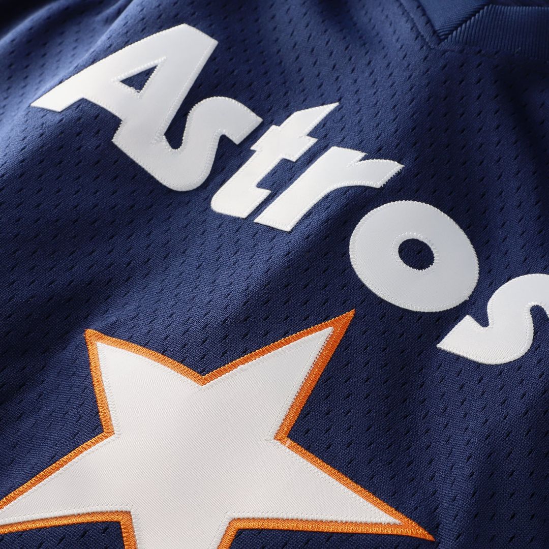 Houston Astros Nolan Ryan Navy Cooperstown Collection Big & Tall Mesh Batting Practice Baseball Jersey | MLB Baseball Jersey