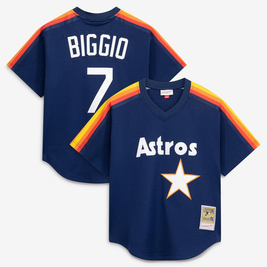 Houston Astros Craig Biggio Navy Authentic Batting Practice Baseball Jersey