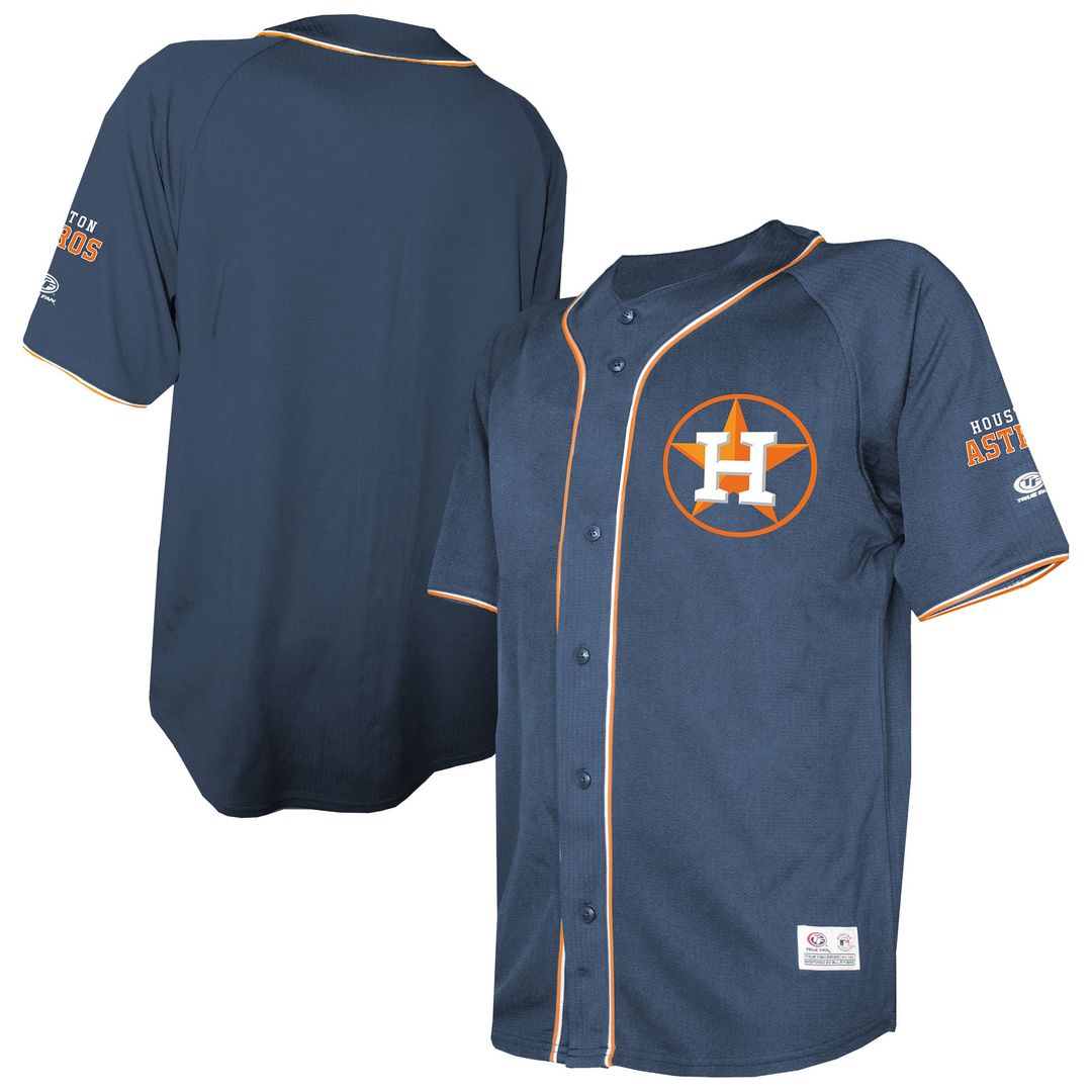 Houston Astros Stitches Navy Team Color Full-Button Fashion Baseball Jersey