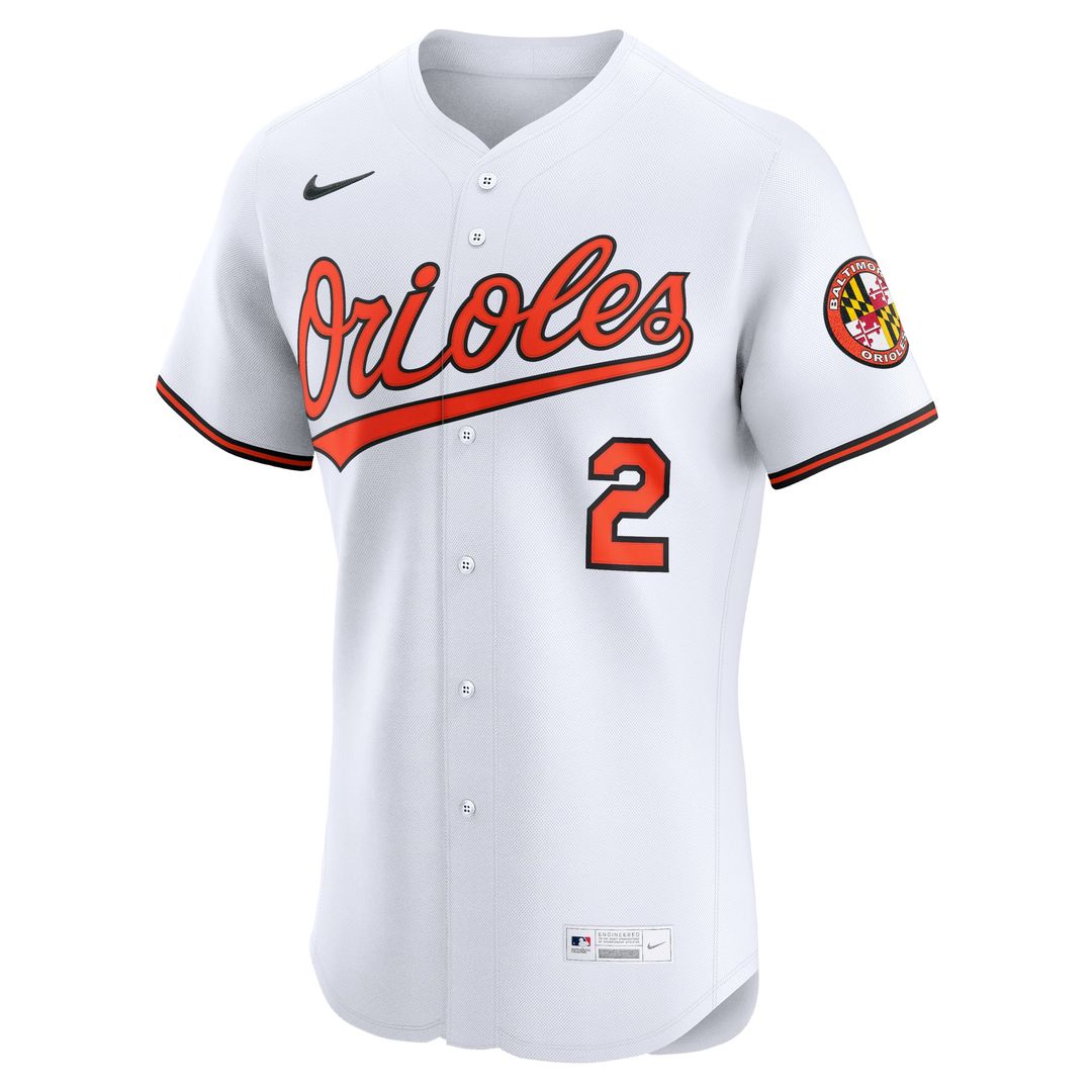 Baltimore Orioles Gunnar Henderson White Home Elite Baseball Jersey | MLB Baseball Jersey