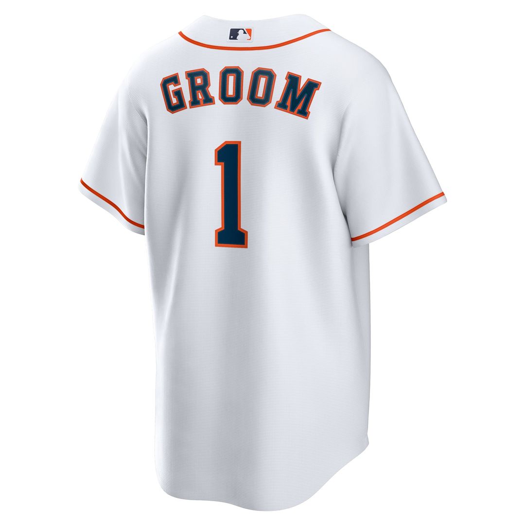 Houston Astros White #1 Groom Home Replica Baseball Jersey | MLB Baseball Jersey