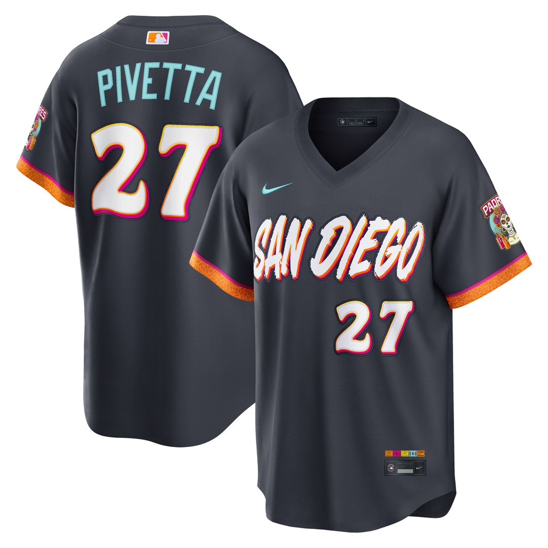 San Diego Padres Nick Pivetta Obsidian 2026 City Connect Stadium Baseball Jersey