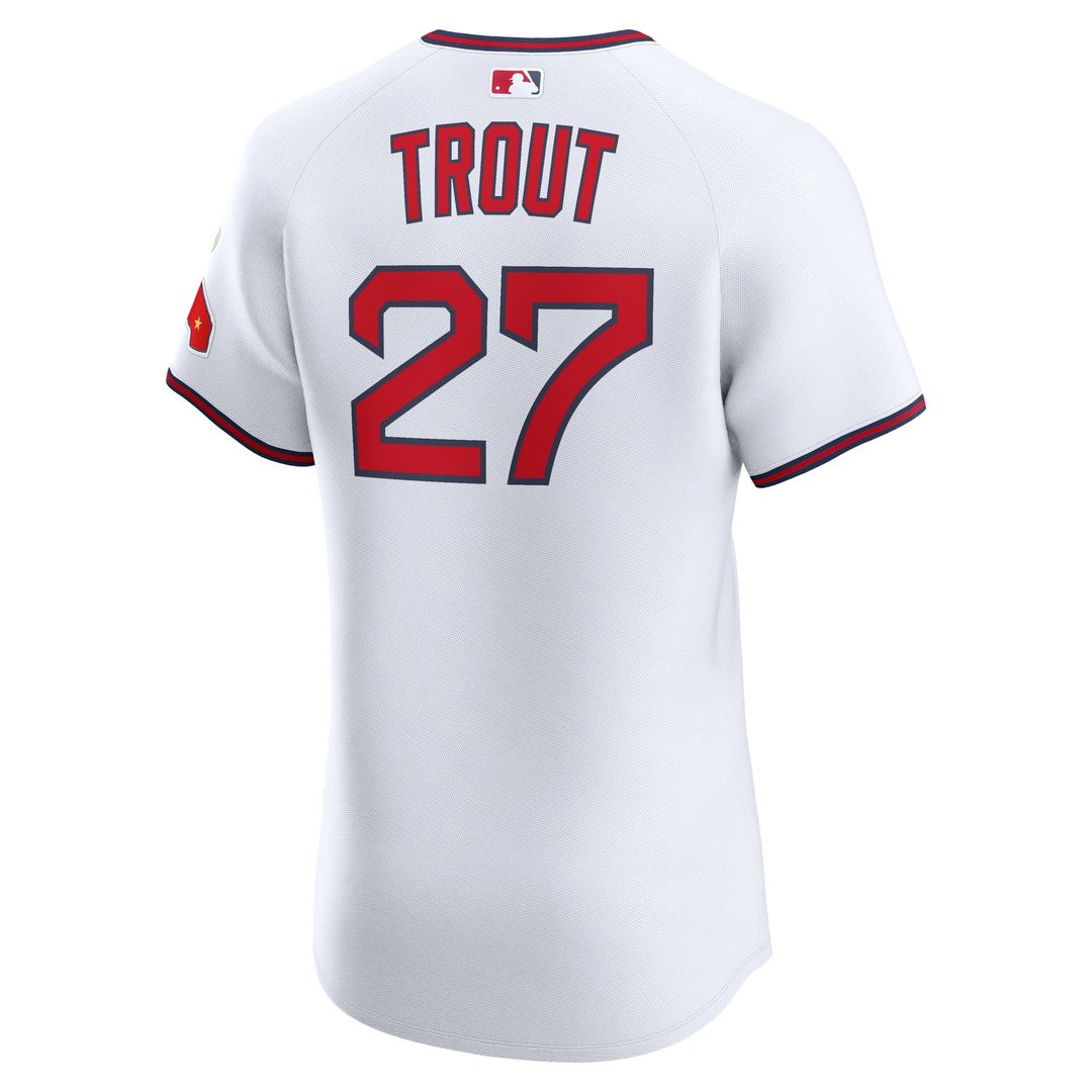 Los Angeles Angels Mike Trout White Alternate 2 Elite Baseball Jersey | MLB Baseball Jersey