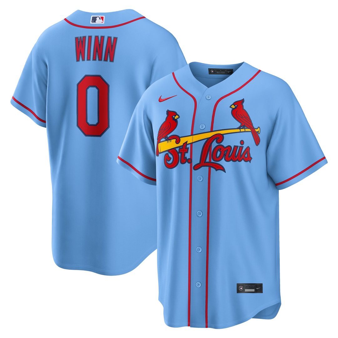 St. Louis Cardinals Masyn Winn Light Blue Alternate Replica Baseball Jersey | MLB Baseball Jersey