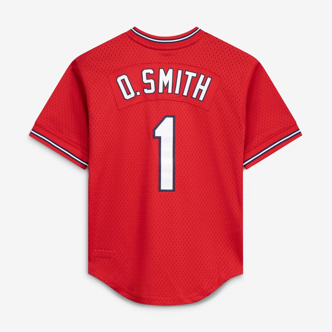 St. Louis Cardinals Ozzie Smith Scarlet Authentic Batting Practice Baseball Jersey | MLB Baseball Jersey