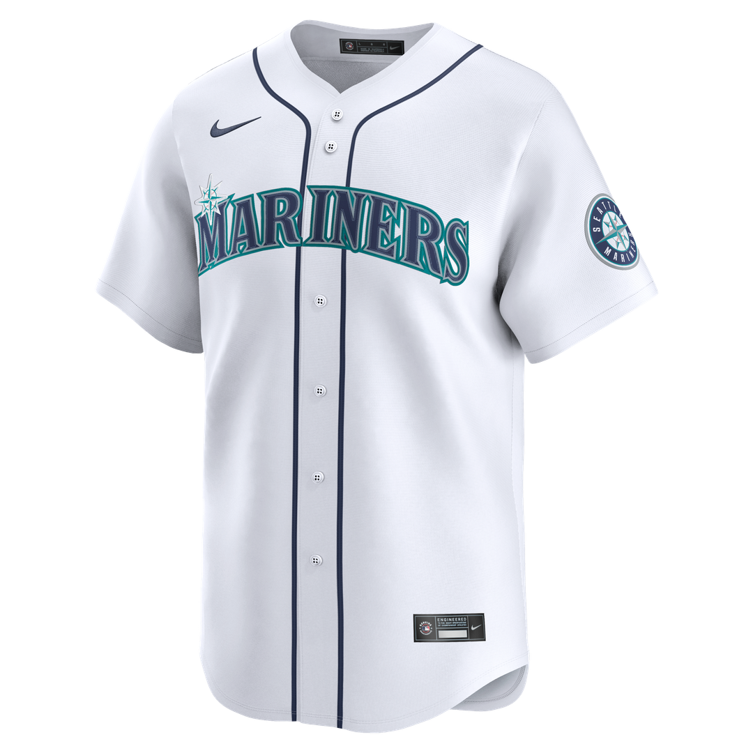 Seattle Mariners Josh Naylor White Home Limited Baseball Jersey | MLB Baseball Jersey