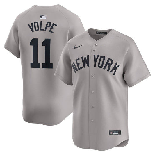 New York Yankees Anthony Volpe Gray Away Limited Baseball Jersey