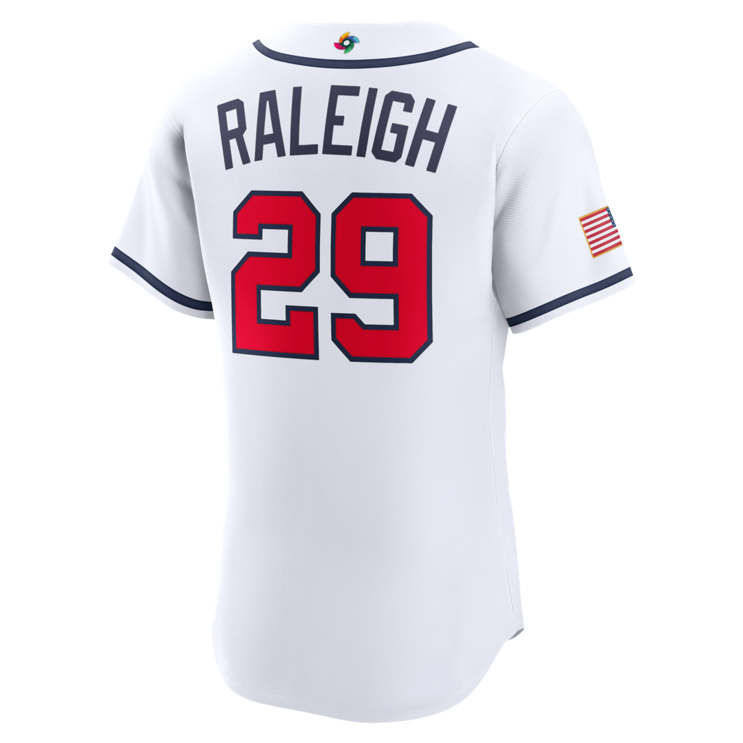 USA Baseball Cal Raleigh White 2026 World Baseball Classic Home Authentic Baseball Jersey | MLB Baseball Jersey