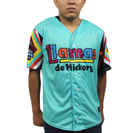 Hickory Crawdads Teal Copa Replica Baseball Jersey