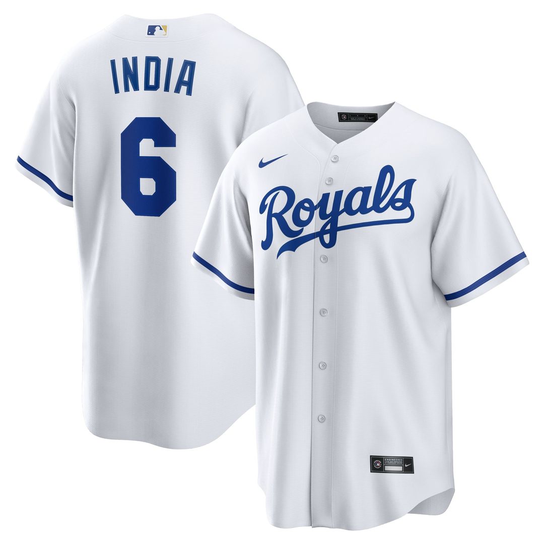 Kansas City Royals Jonathan India White Home Replica Baseball Jersey