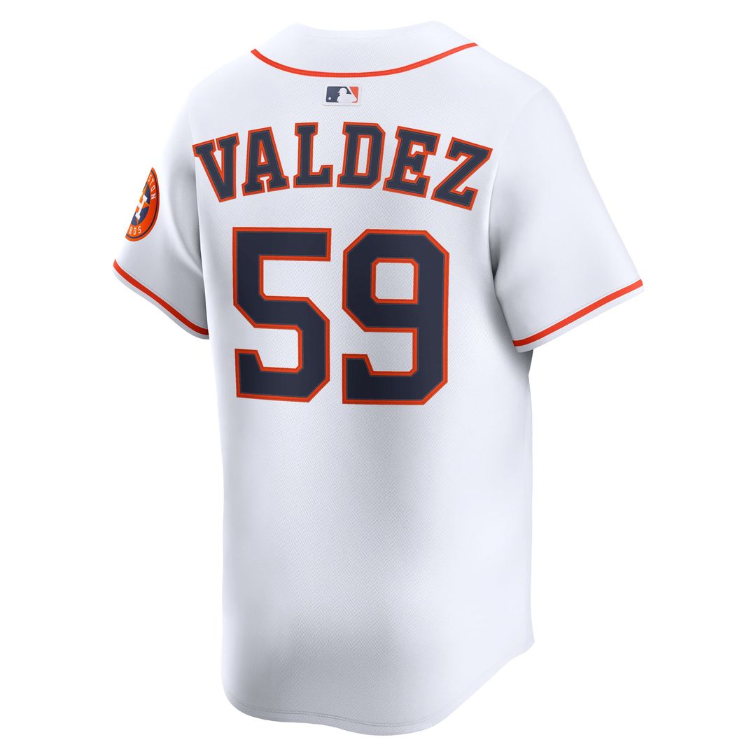 Houston Astros Framber Valdez White Home Limited Baseball Jersey | MLB Baseball Jersey