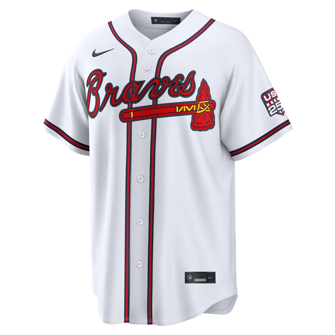 Fourth of July Men's Atlanta Braves Drake Baldwin White USA 250 Stadium Baseball Jersey | MLB Baseball Jersey
