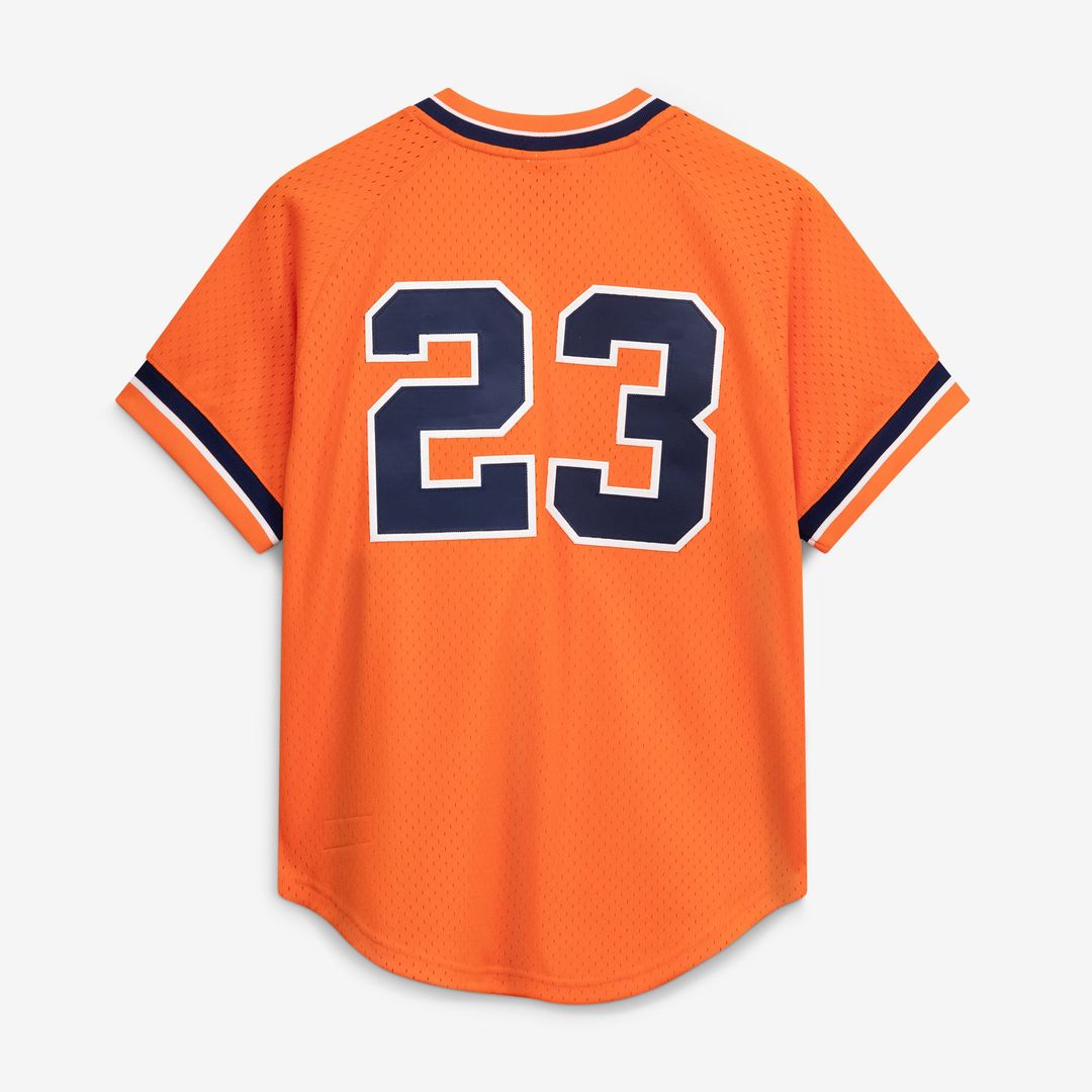 Detroit Tigers Kirk Gibson Orange Cooperstown Collection Mesh Batting Practice Button-Up Baseball Jersey | MLB Baseball Jersey