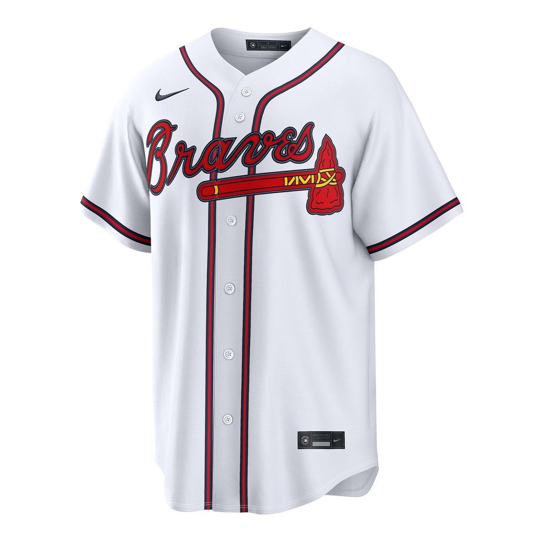 Atlanta Braves Spencer Schwellenbach White Home Replica Baseball Jersey | MLB Baseball Jersey