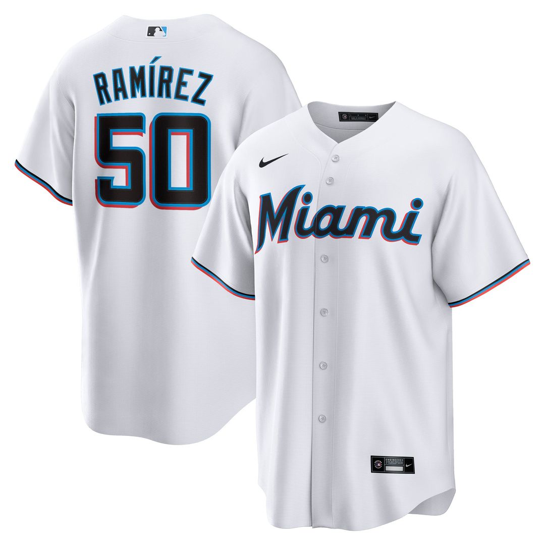 Miami Marlins Agustín Ramírez White Home Replica Baseball Jersey