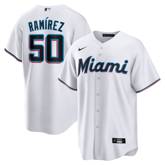 Miami Marlins Agustín Ramírez White Home Replica Baseball Jersey