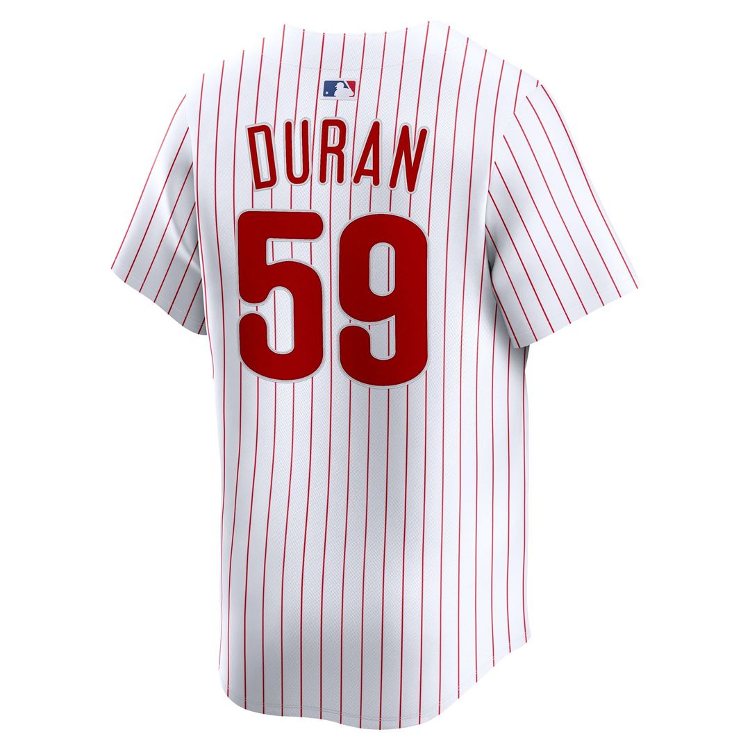 Philadelphia Phillies Jhoan Duran White Home Limited Baseball Jersey | MLB Baseball Jersey