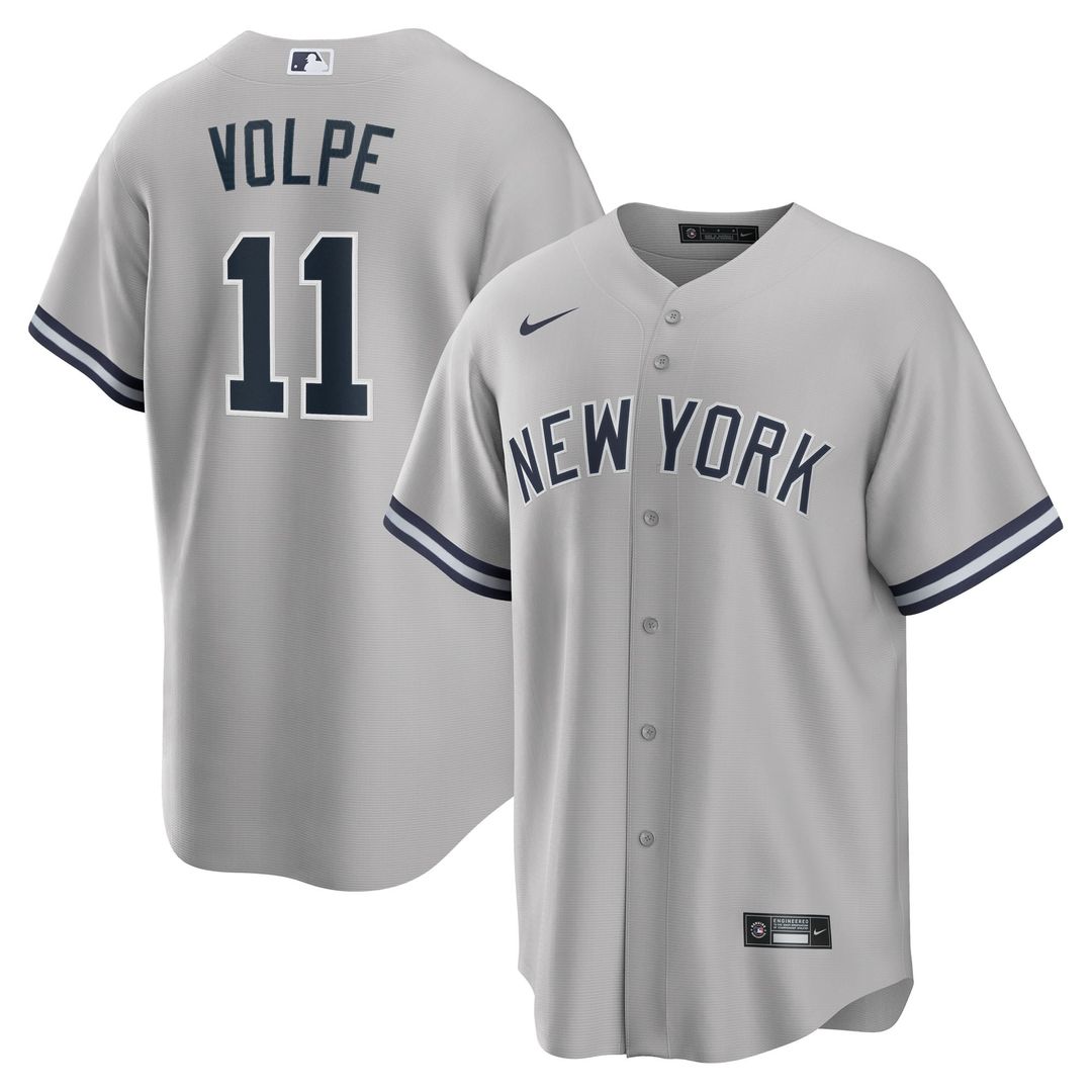 New York Yankees Anthony Volpe Gray Road Replica Baseball Jersey