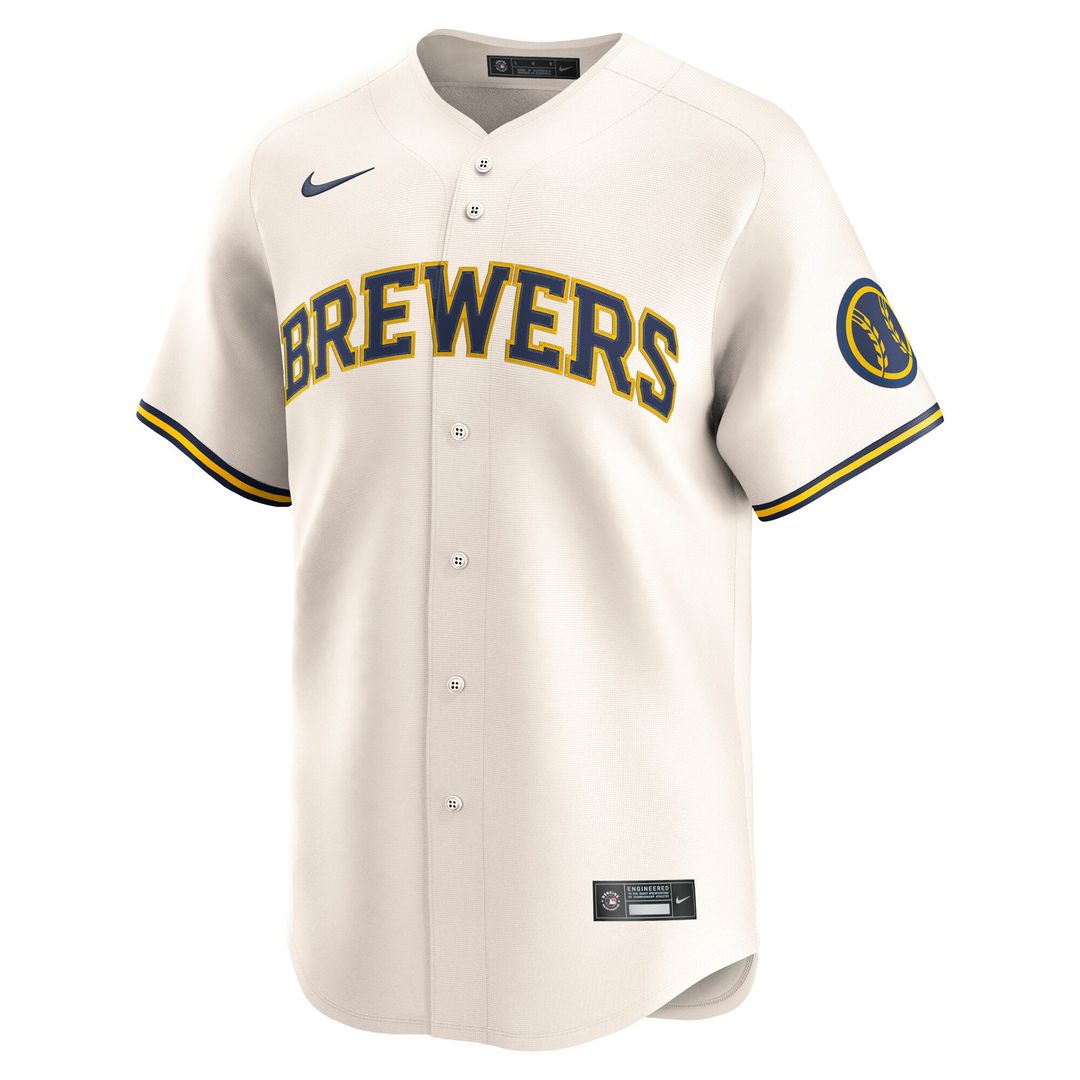 Milwaukee Brewers Cream Home Limited Baseball Jersey | MLB Baseball Jersey