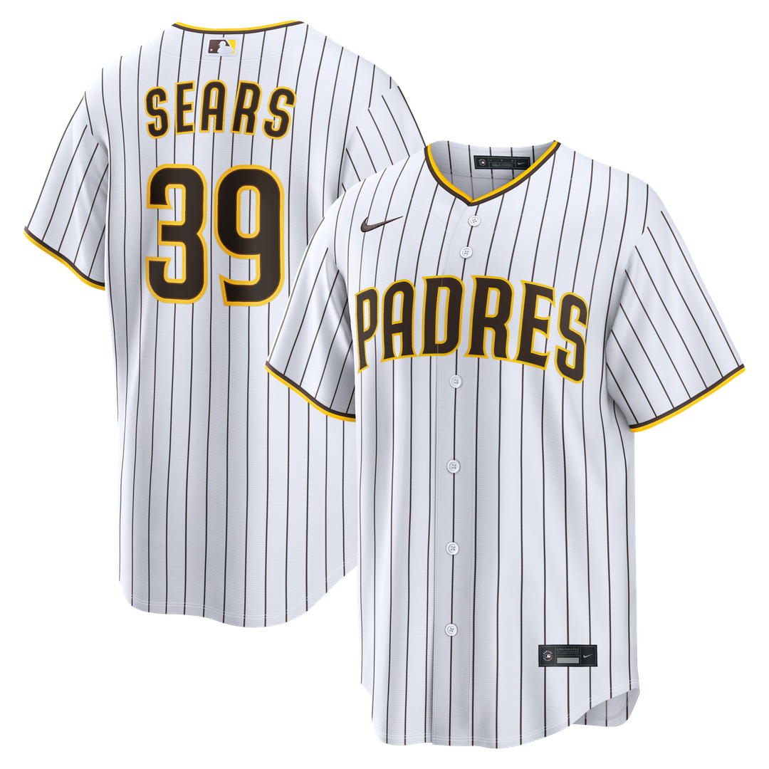 San Diego Padres JP Sears White Home Replica Baseball Jersey