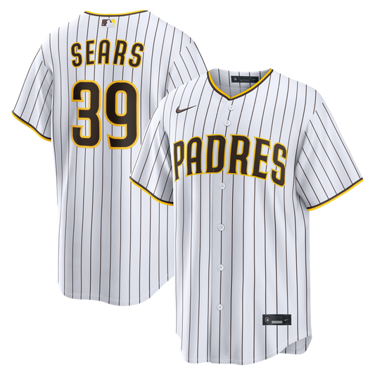 San Diego Padres JP Sears White Home Replica Baseball Jersey