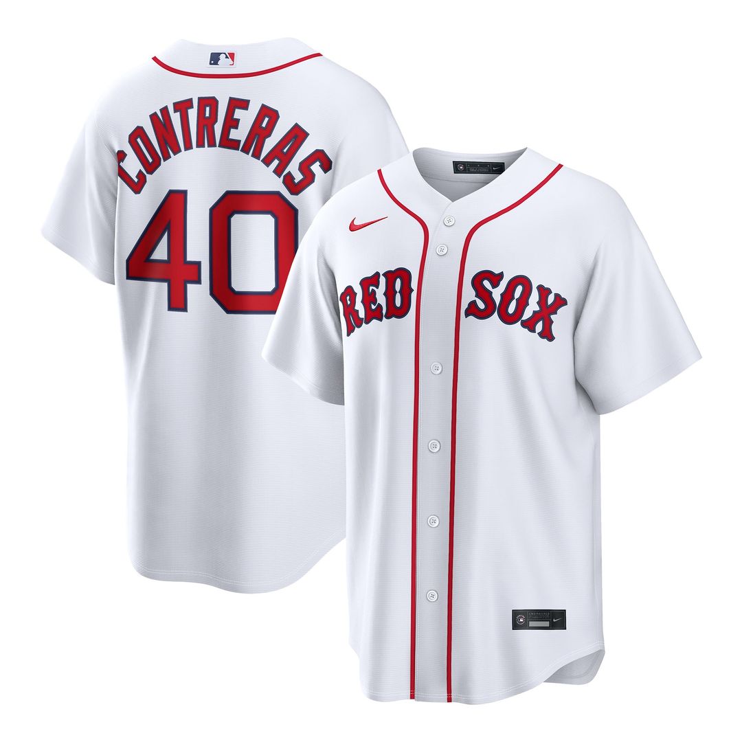 Boston Red Sox Willson Contreras White Home Replica Baseball Jersey