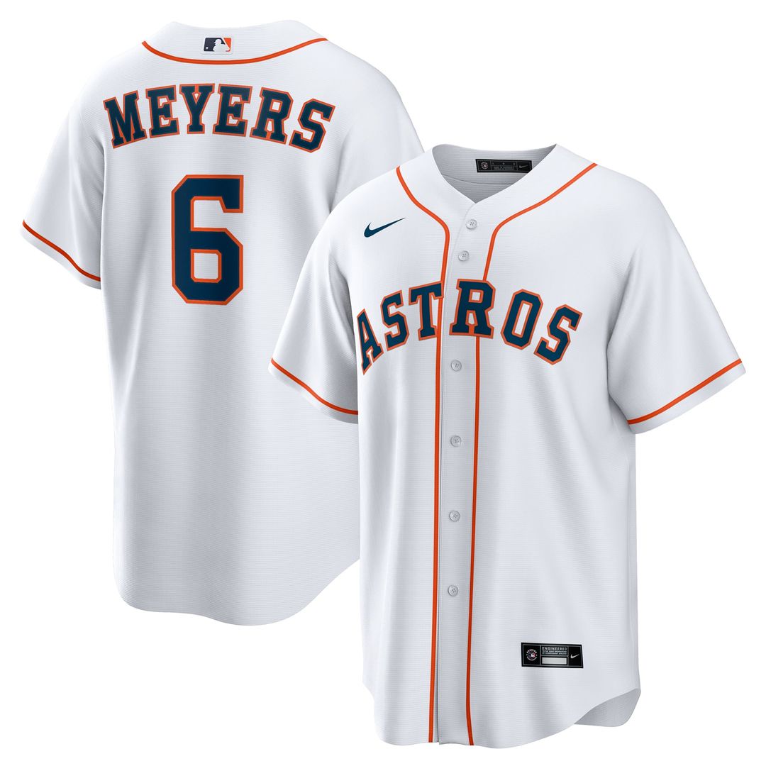 Houston Astros Jake Meyers White Home Replica Baseball Jersey