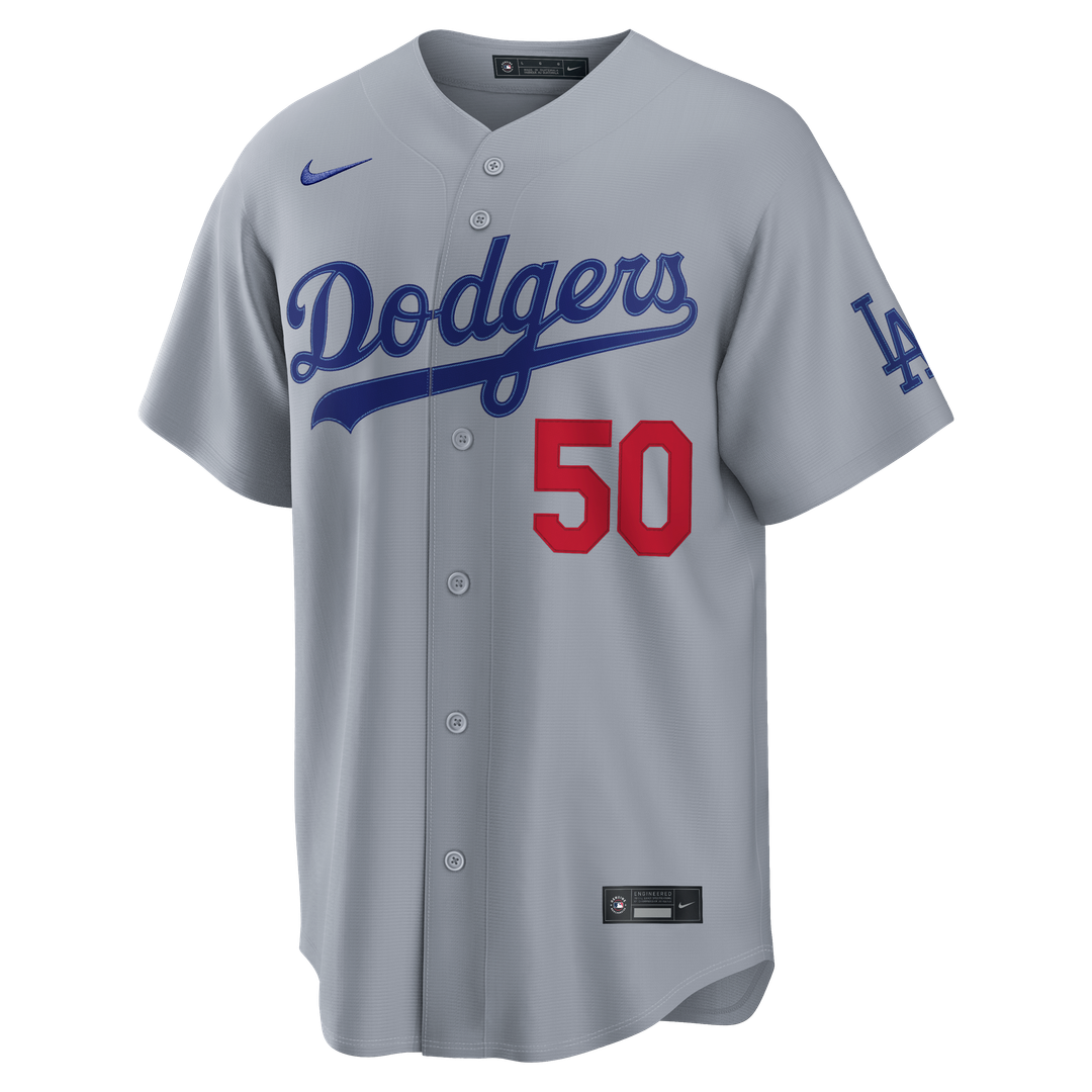 Los Angeles Dodgers Mookie Betts Gray Stadium Baseball Jersey | MLB Baseball Jersey