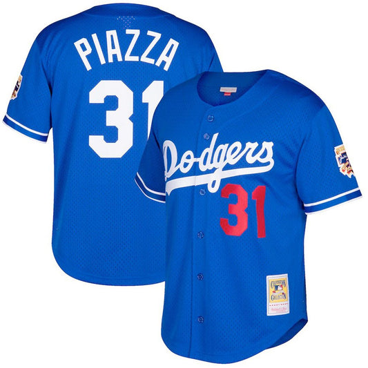 Los Angeles Dodgers Mike Piazza Royal Big & Tall Cooperstown Mesh Batting Practice Baseball Jersey