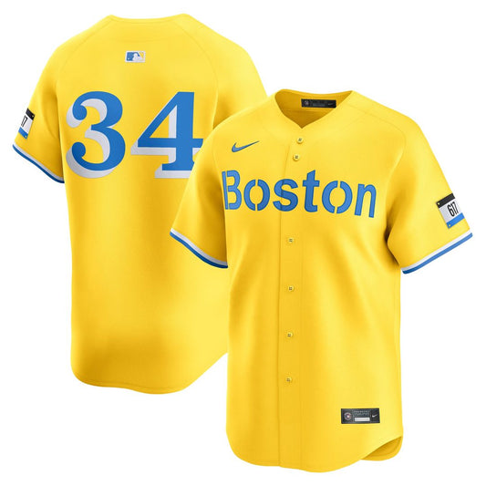 Boston Red Sox David Ortiz Gold City Connect Retired Baseball Jersey