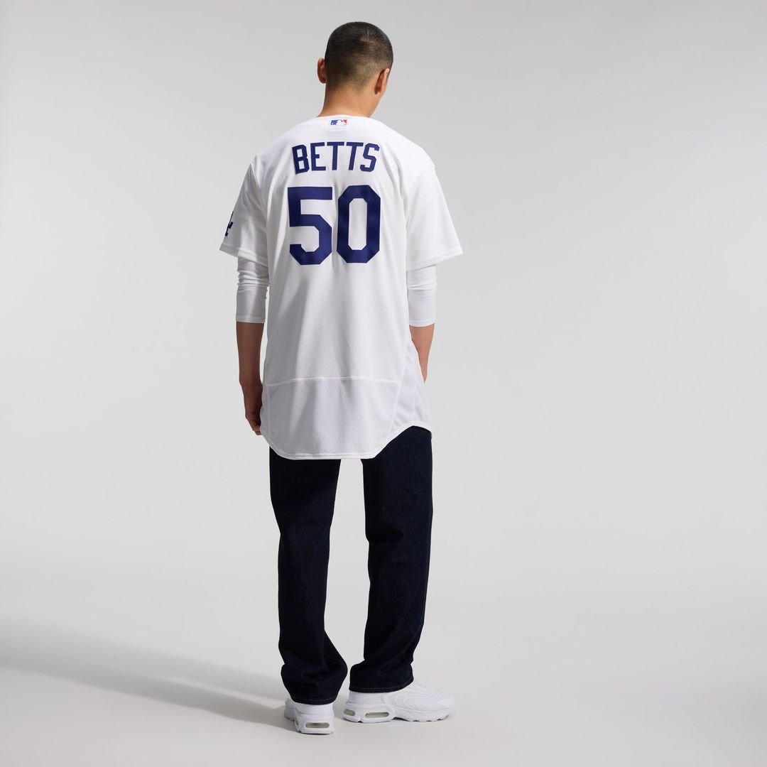 Los Angeles Dodgers Mookie Betts White Home Authentic Baseball Jersey | MLB Baseball Jersey
