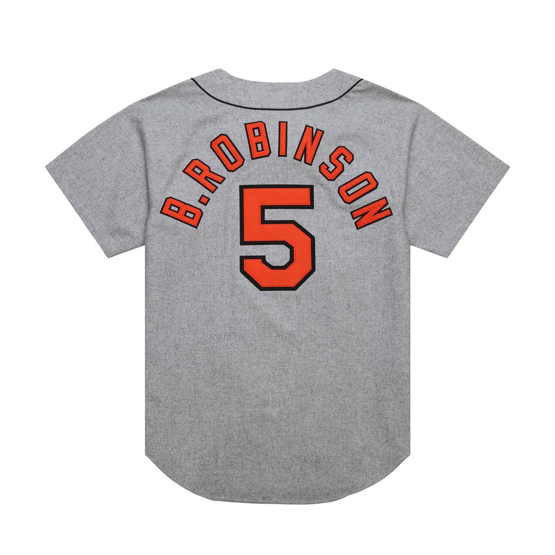 Baltimore Orioles Brooks Robinson Gray Cooperstown Collection 1966 Authentic Baseball Jersey | MLB Baseball Jersey