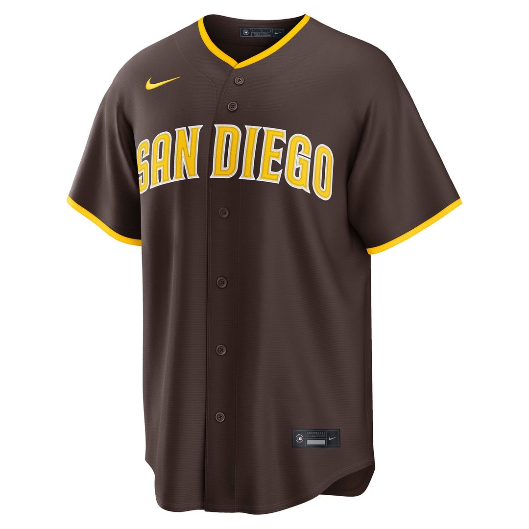 San Diego Padres Brown Road Replica Baseball Jersey | MLB Baseball Jersey