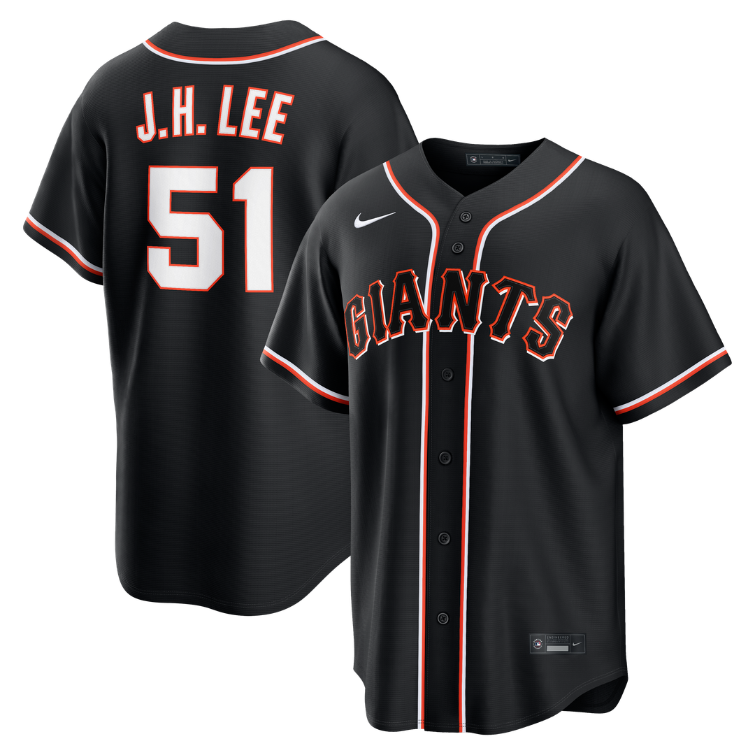 San Francisco Giants Jung Hoo Lee Fashion Replica Black Out Baseball Jersey
