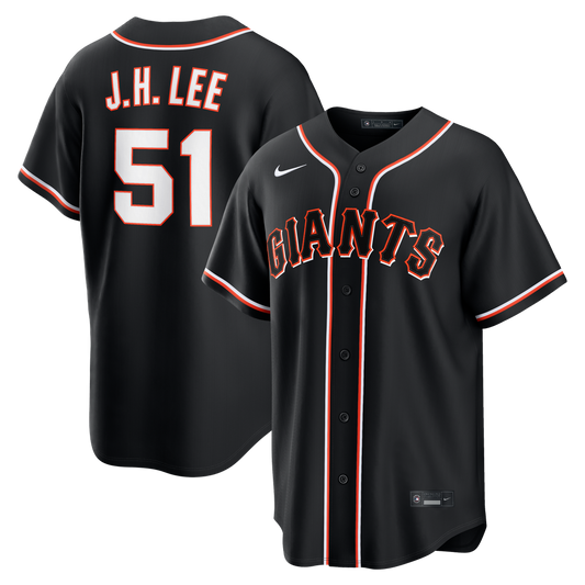 San Francisco Giants Jung Hoo Lee Fashion Replica Black Out Baseball Jersey