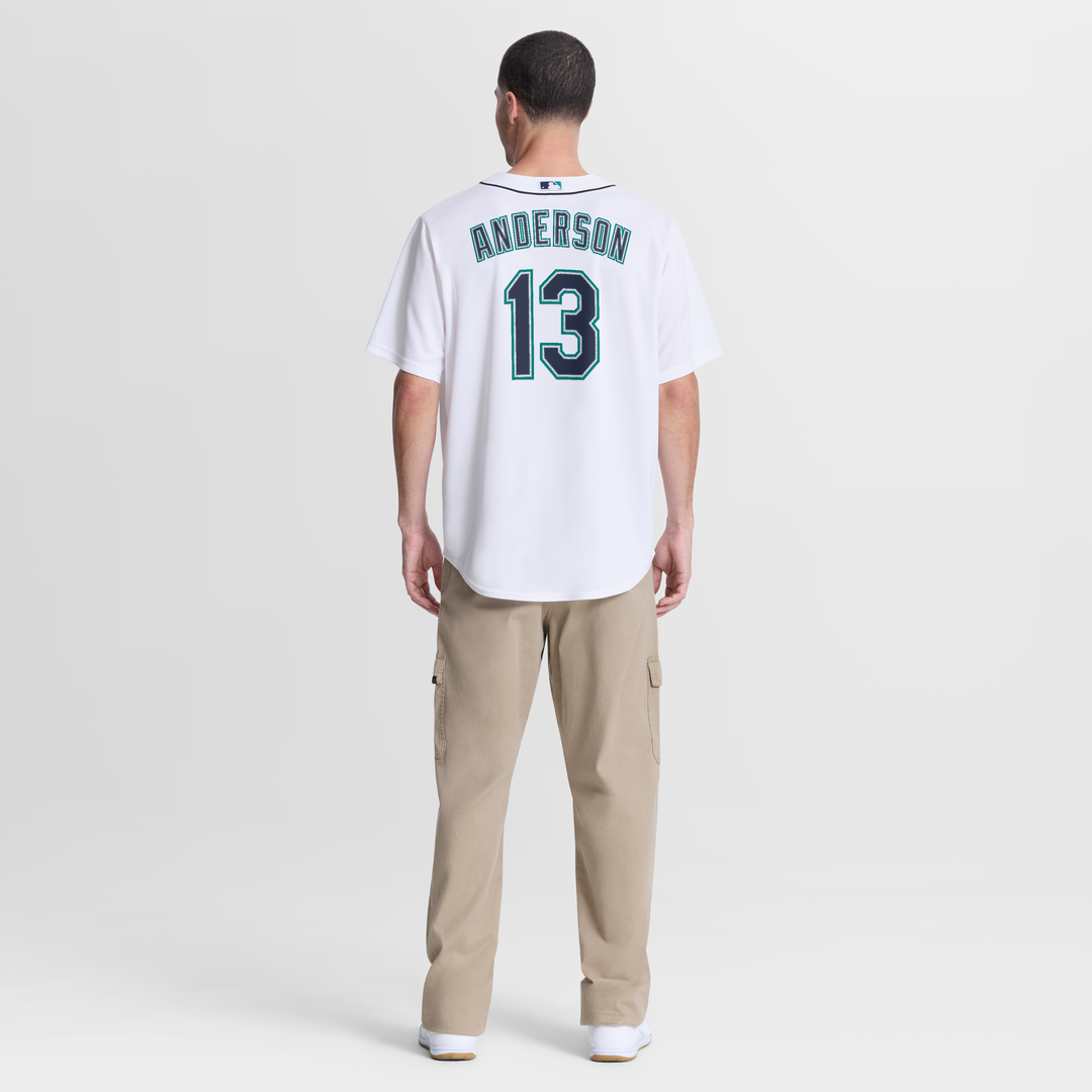 Seattle Mariners Kade Anderson White Home Replica Baseball Jersey | MLB Baseball Jersey