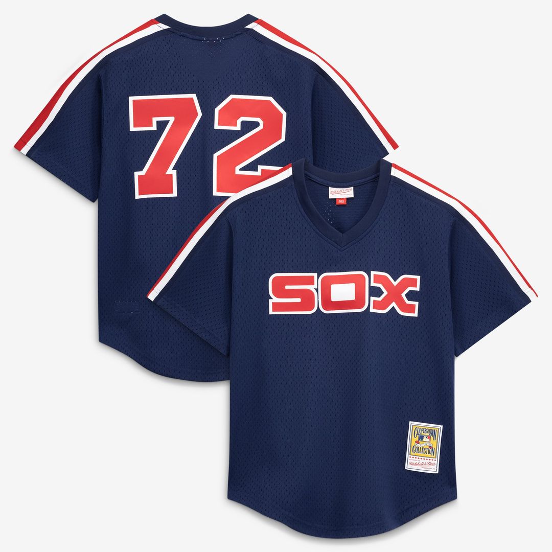 Chicago White Sox Carlton Fisk Navy Authentic Batting Practice Baseball Jersey | MLB Baseball Jersey