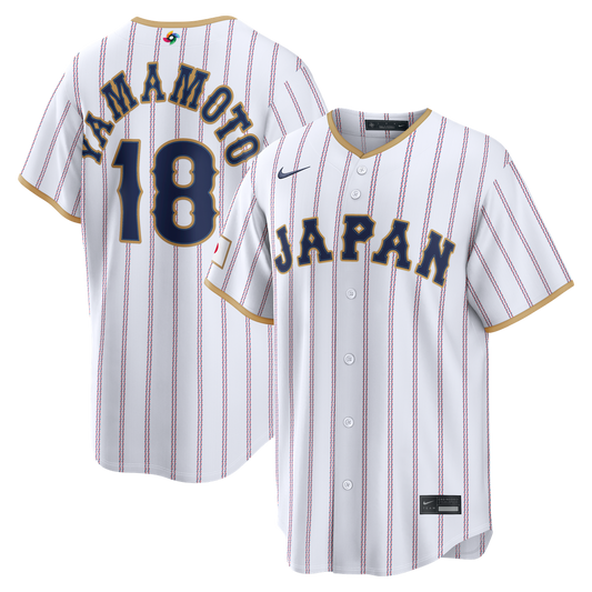 Japan Baseball Yoshinobu Yamamoto White 2026 World Baseball Classic Home Stadium Baseball Jersey