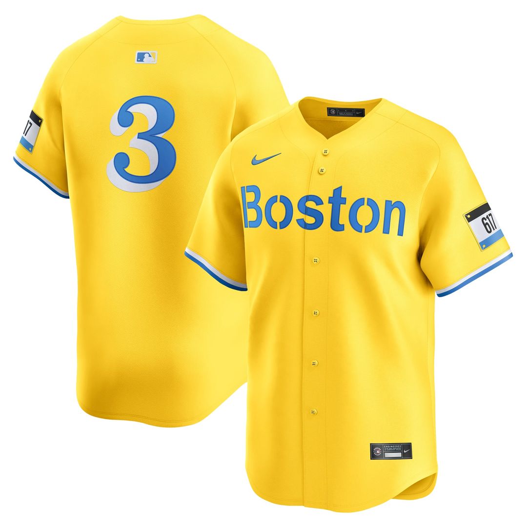 Boston Red Sox Ceddanne Rafaela Gold Alternate Limited Baseball Jersey