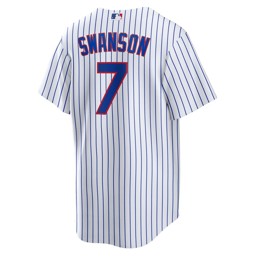 Chicago Cubs Dansby Swanson White Replica Baseball Jersey | MLB Baseball Jersey