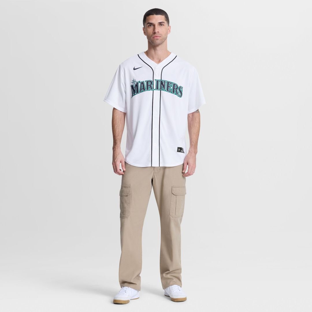 Seattle Mariners Luke Raley White Home Replica Baseball Jersey | MLB Baseball Jersey