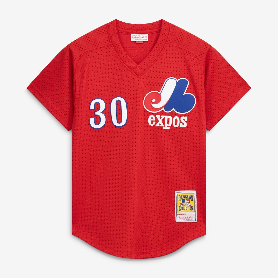 Montreal Expos Tim Raines Scarlet Authentic Batting Practice Baseball Jersey | MLB Baseball Jersey