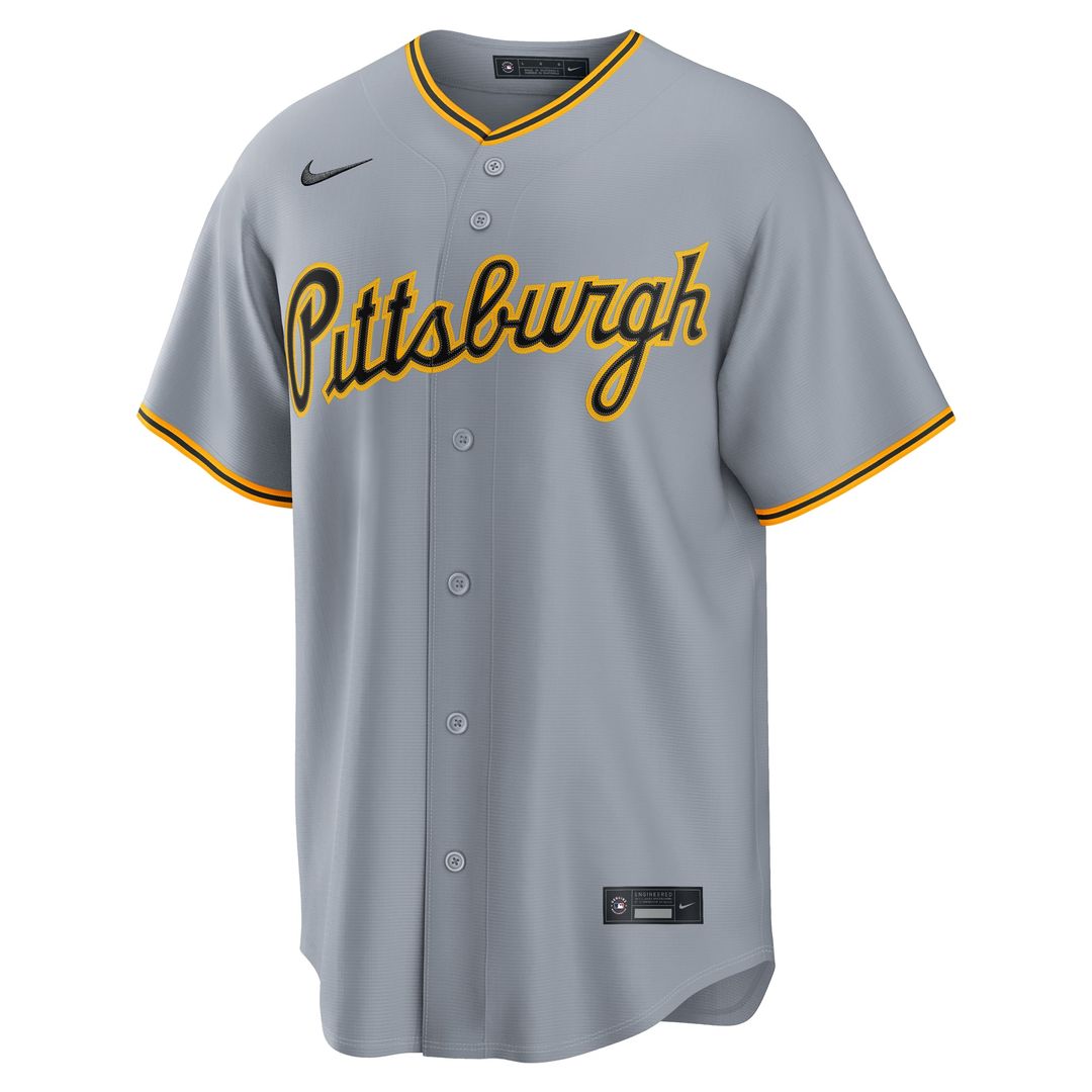 Pittsburgh Pirates Paul Skenes Gray Road Replica Baseball Jersey | MLB Baseball Jersey